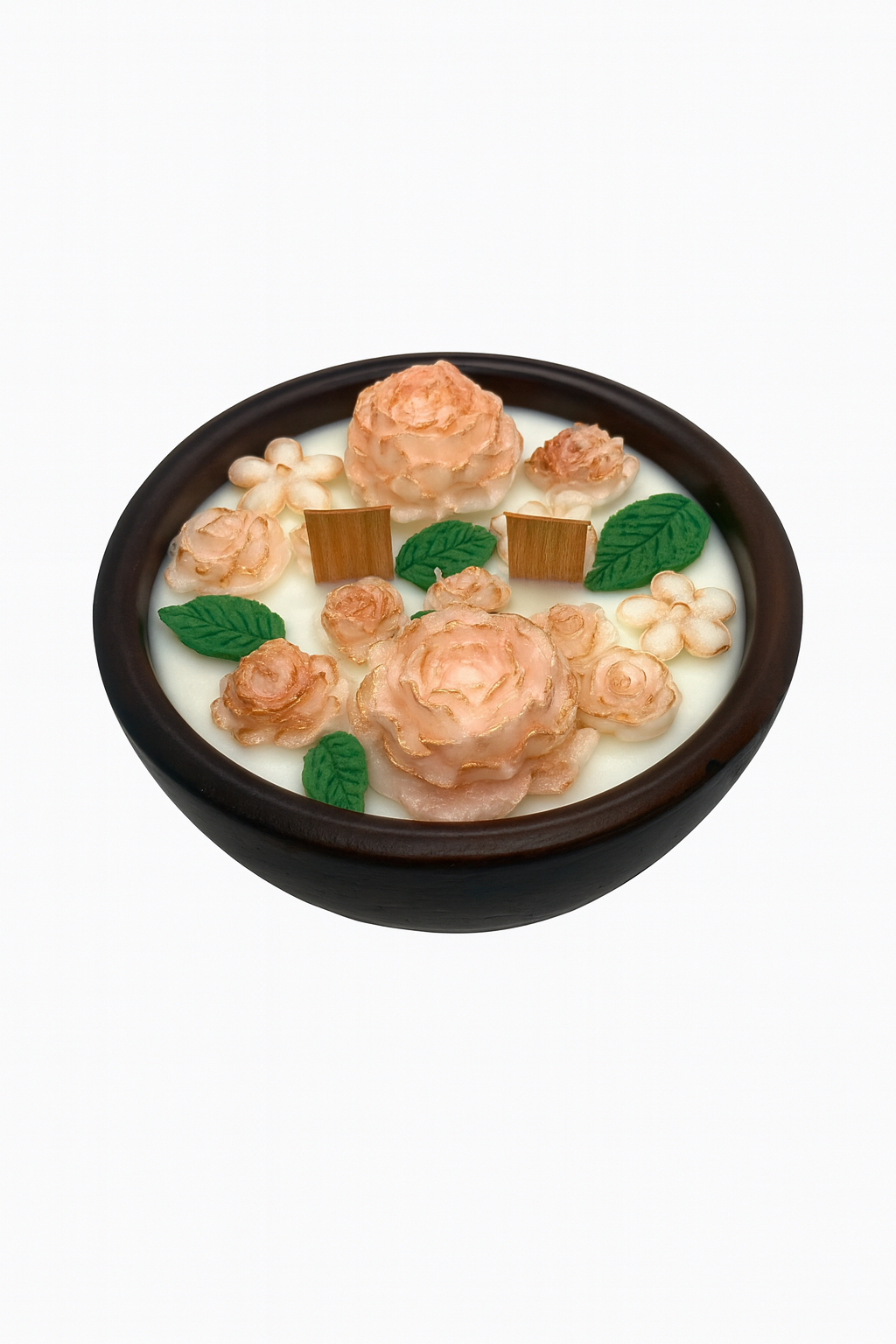 Champagne Rose Wooden Bowl