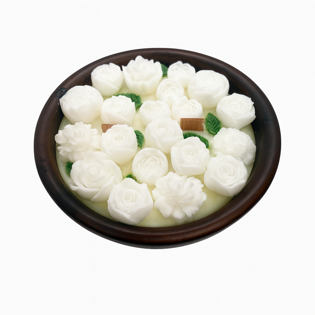 Ivory Garden Wooden Bowl