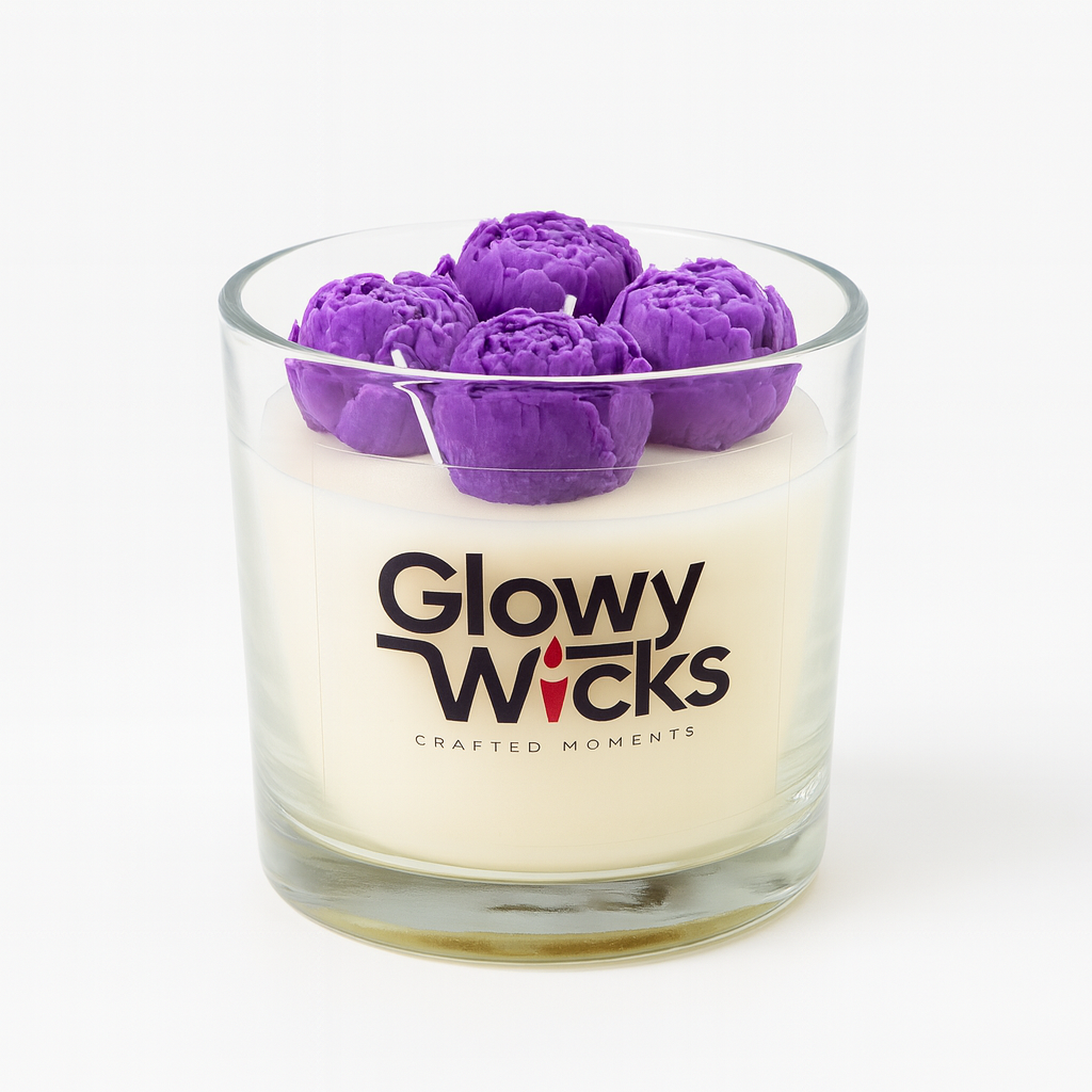 Violet Bloom Candle