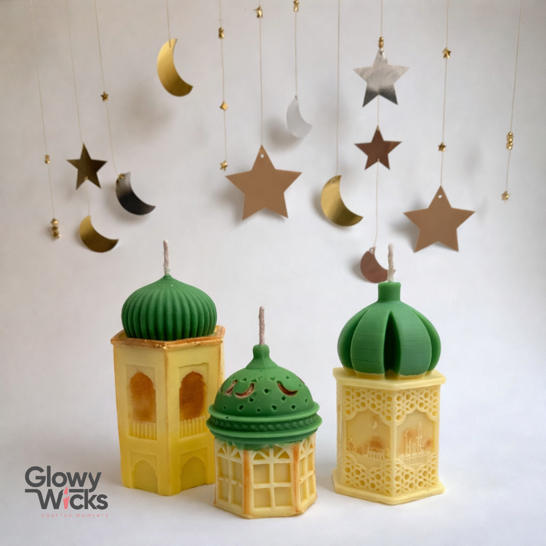 Ramadan Lantern & Minaret Candle Trio