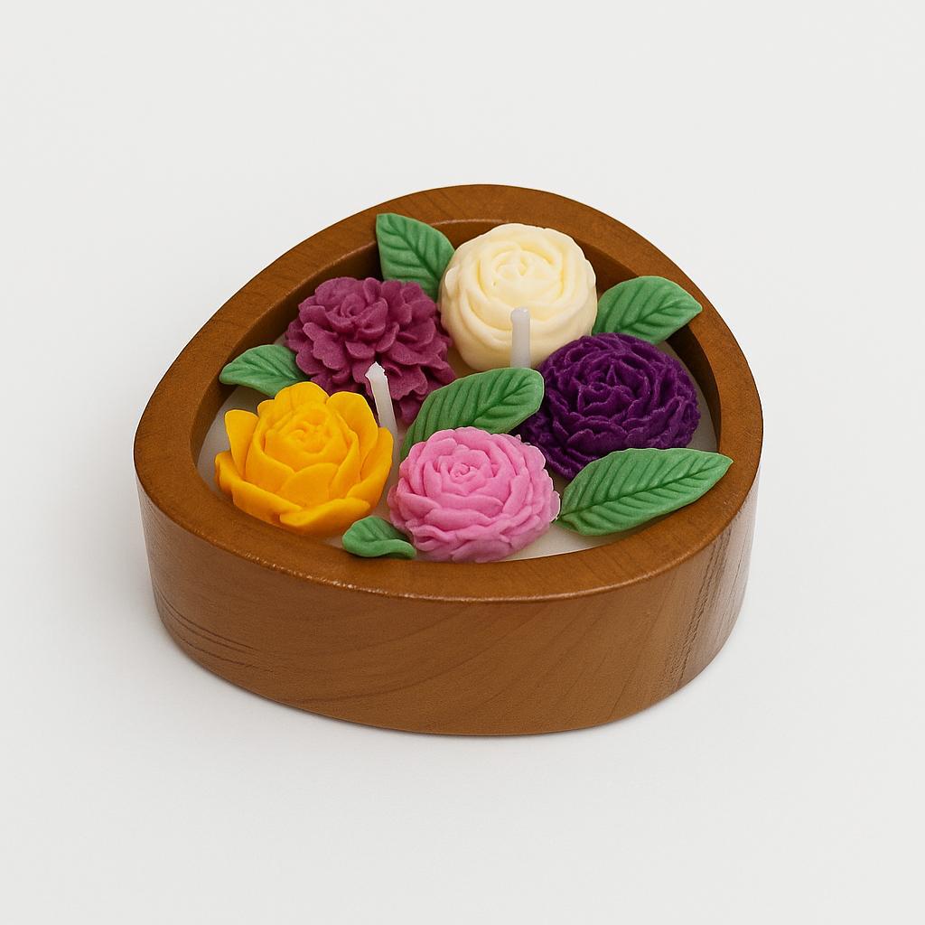 Oval Wooden Pot